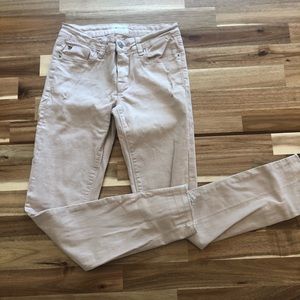 Hudson girls size 14 cream colored‎ skinny jeans